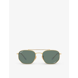  Ray-Ban RB3707 irregular-frame branded-lens metal sunglasses