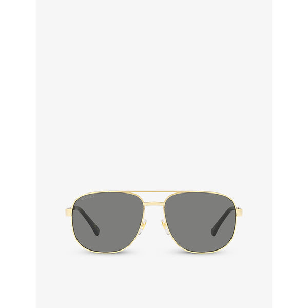  Gucci GC001969 GG1223S pilot-frame metal sunglasses