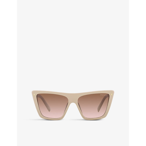 Prada PR 21ZS branded-arm butterfly-frame acetate sunglasses