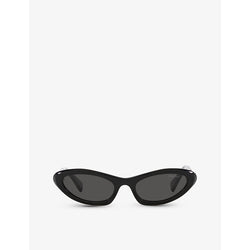  Miu Miu MU 09YS Solar oval-frame acetate sunglasses