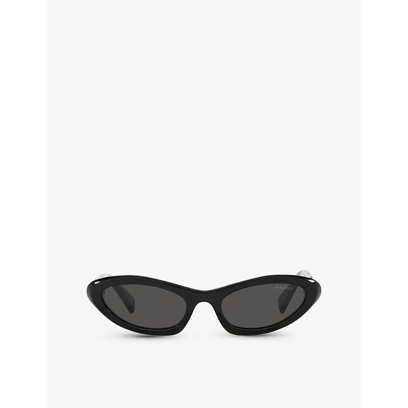  Miu Miu MU 09YS Solar oval-frame acetate sunglasses