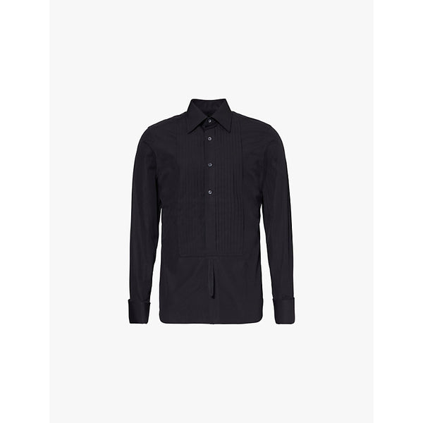 Tom Ford Pleated-bib slim-fit cotton shirt