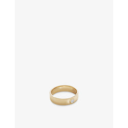 Monica Vinader Recycled 18ct yellow-gold vermeil plated sterling-silver and 0.015ct diamond band ring