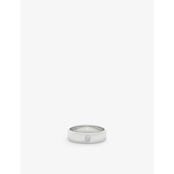 Monica Vinader Essential recycled sterling-silver and 0.015ct diamond ring