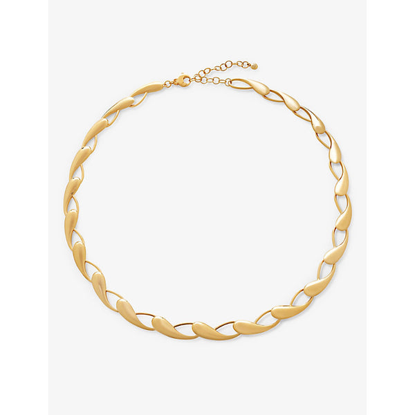 Monica Vinader Nura 18ct yellow-gold plated vermeil recycled-sterling silver choker