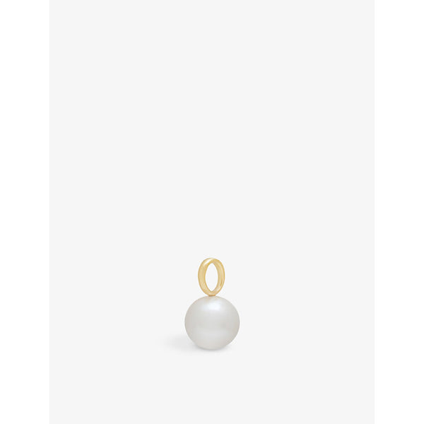 Monica Vinader Nura Round 18ct yellow-gold vermeil-plated sterling-silver Pearl Pendant