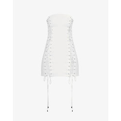 Amy Lynn Lace-up stretch-woven blend mini dress | AMY LYNN