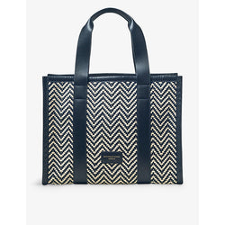  Aspinal Of London Henley small chevron-woven leather tote bag