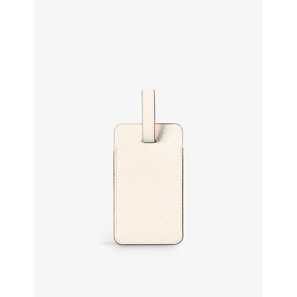 Aspinal Of London Logo-print grained-leather luggage tag | Aspinal Of London