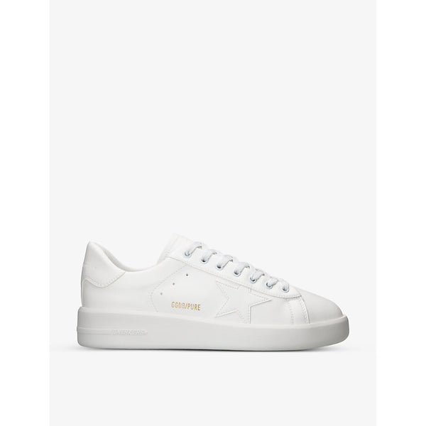  Golden Goose Pure Star star-embroidered faux-leather low-top trainers