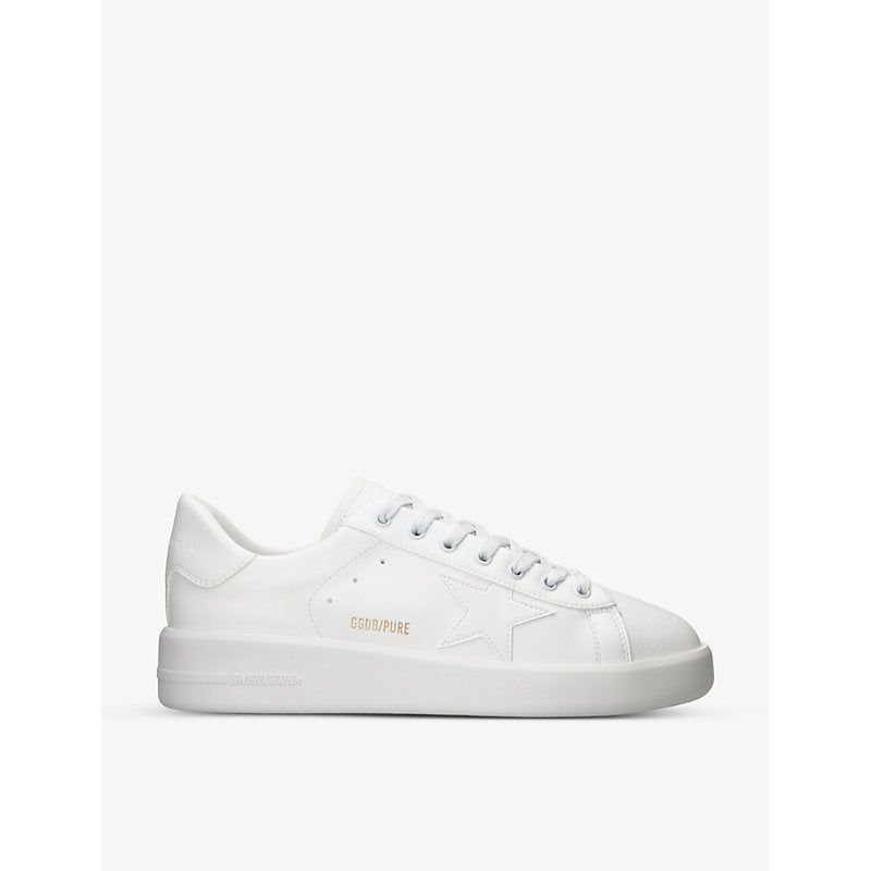  Golden Goose Pure Star star-embroidered faux-leather low-top trainers