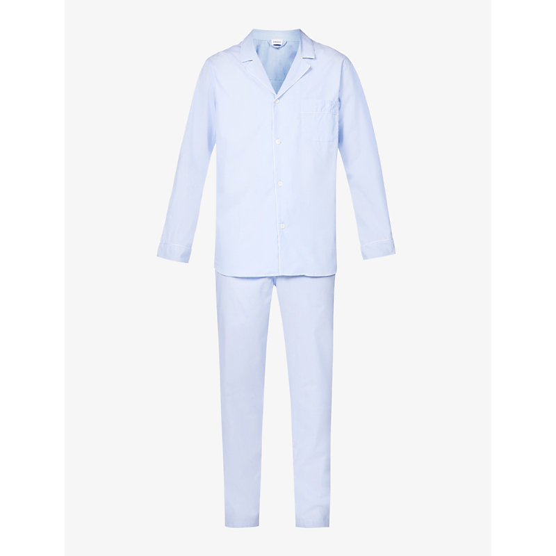  Zimmerli Long-sleeved relaxed-fit cotton pyjama set