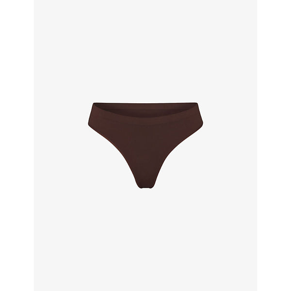  Skims Smoothing mid-rise stretch-woven thong