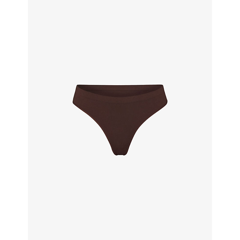  Skims Smoothing mid-rise stretch-woven thong