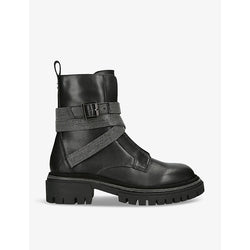 Carvela Emblaze buckle-embellished leather ankle boots