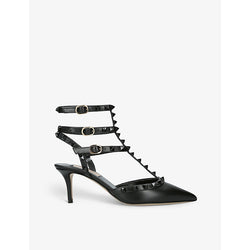  Valentino Garavani Rockstud stud-embellished leather heeled courts