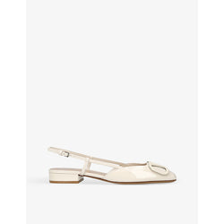 Valentino Garavani VLOGO brand-plaque patent-leather pumps