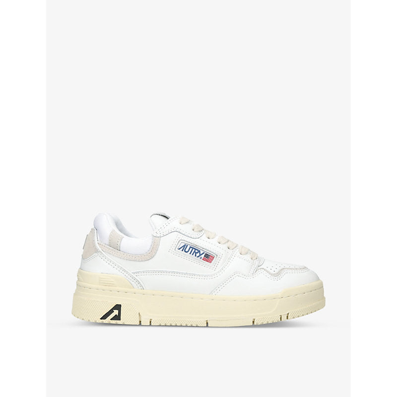  Autry CLC brand-embroidered leather low-top trainers