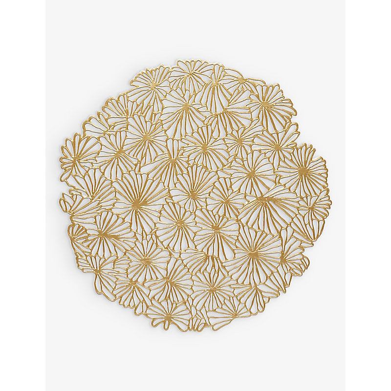 Chilewich Daisy-design pressed-vinyl round placemat 39cm