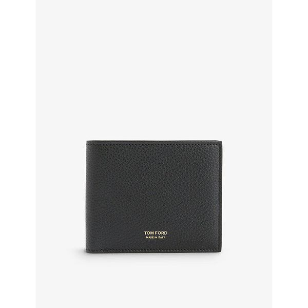 Tom Ford Brand-print bi-fold leather wallet