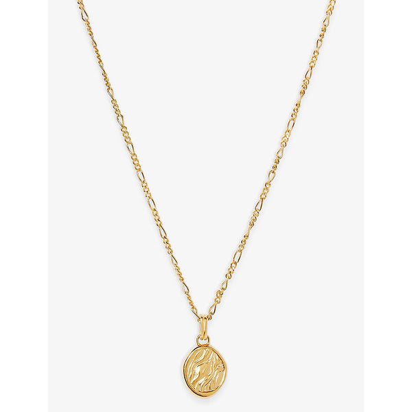  Edge Of Ember Victoria coin 18ct yellow gold-plated recycled sterling-silver pendant necklace