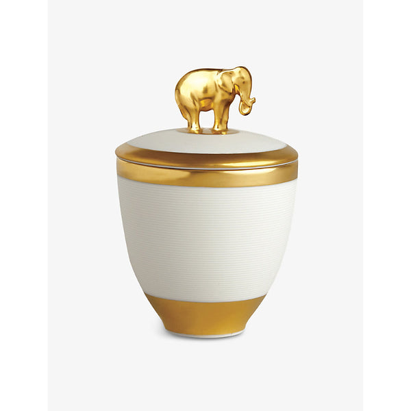 Lobjet Elephant 24k-gold porcelain scented candle