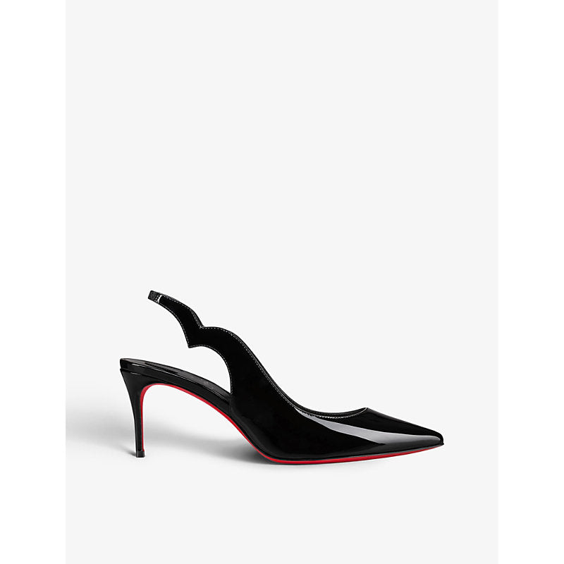 Christian Louboutin Hot Chick 70 patent-leather slingback pumps