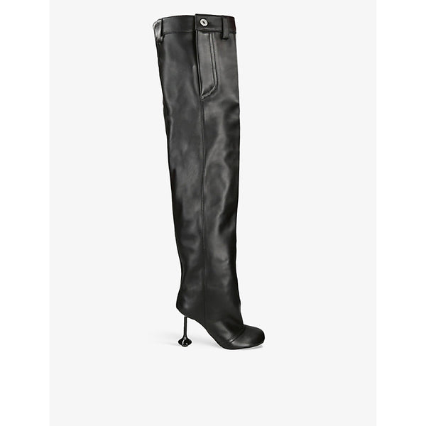 Loewe Toy Panta silver-tone-hardware leather over-the-knee boots | Loewe