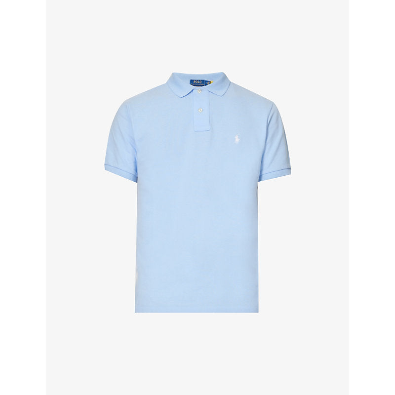  Polo Ralph Lauren Short-sleeved logo-embroidered custom-fit cotton-piqué polo shirt