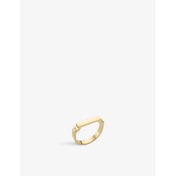 Monica Vinader Signature 18ct yellow-gold plated vermeil on recycled sterling-silver ring