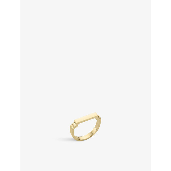 Monica Vinader Signature 18ct yellow-gold plated vermeil on recycled sterling-silver ring