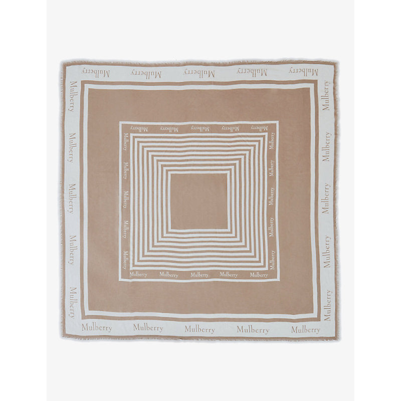  Mulberry Square 140 modal and cashmere-blend scarf