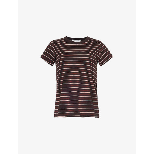 Rag & Bone Striped short-sleeved organic-cotton T-shirt