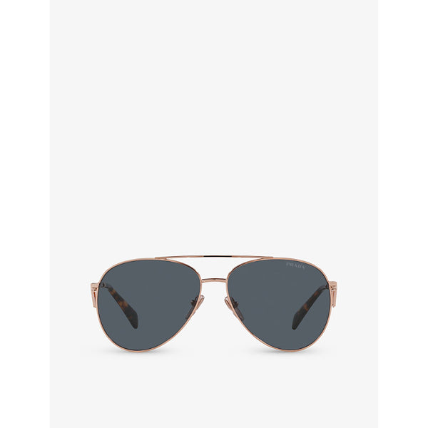  Prada PR 73ZS pilot-frame metal sunglasses