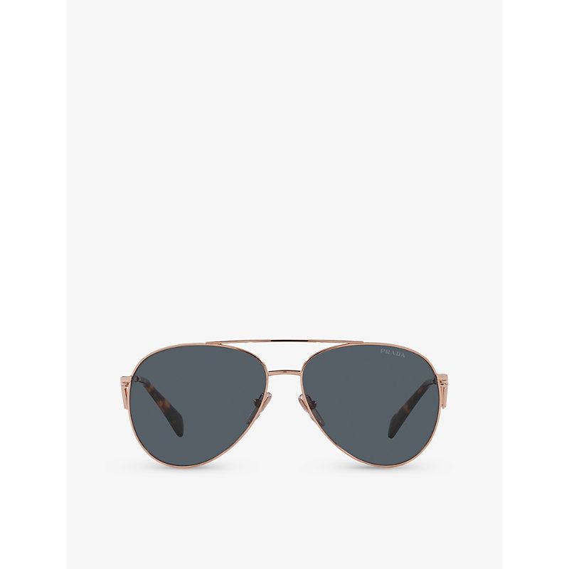  Prada PR 73ZS pilot-frame metal sunglasses