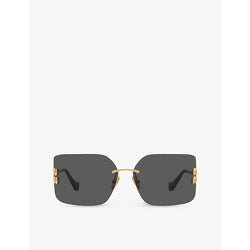  Miu Miu MU 54YS square-frame metal sunglasses