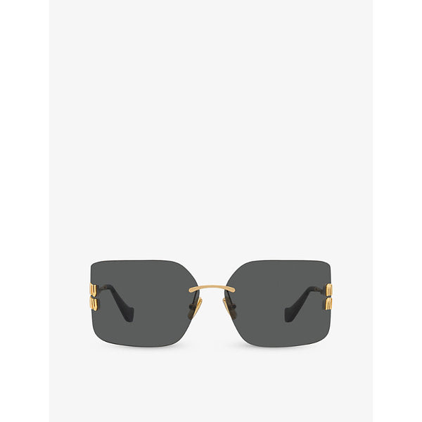  Miu Miu MU 54YS square-frame metal sunglasses