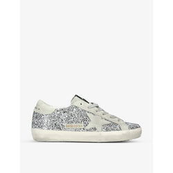  Golden Goose Super Star suede-star glitter-embellished trainers