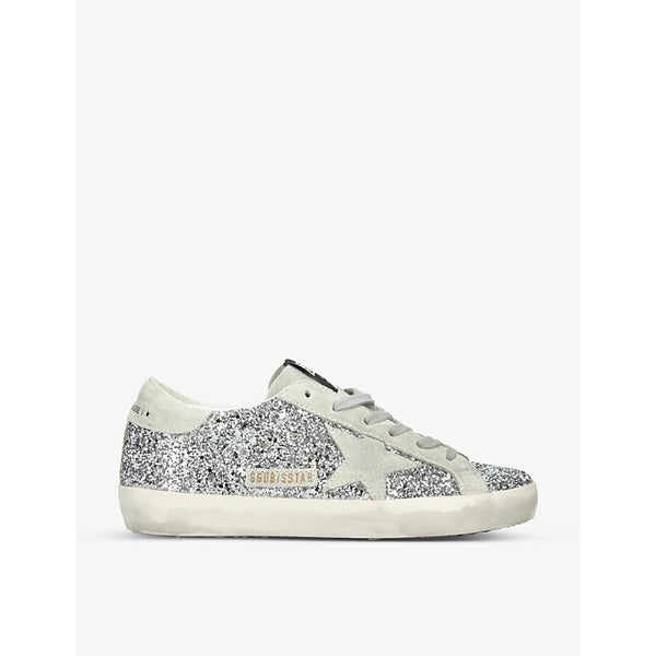  Golden Goose Super Star suede-star glitter-embellished trainers