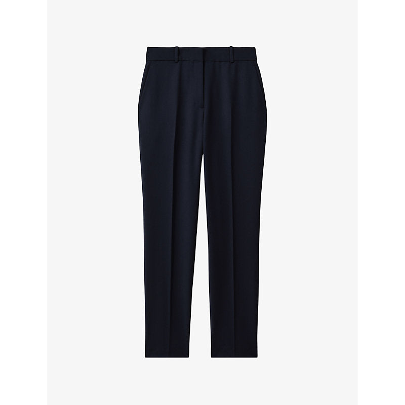  Reiss Gabi slip-pocket slim-leg mid-rise woven trousers