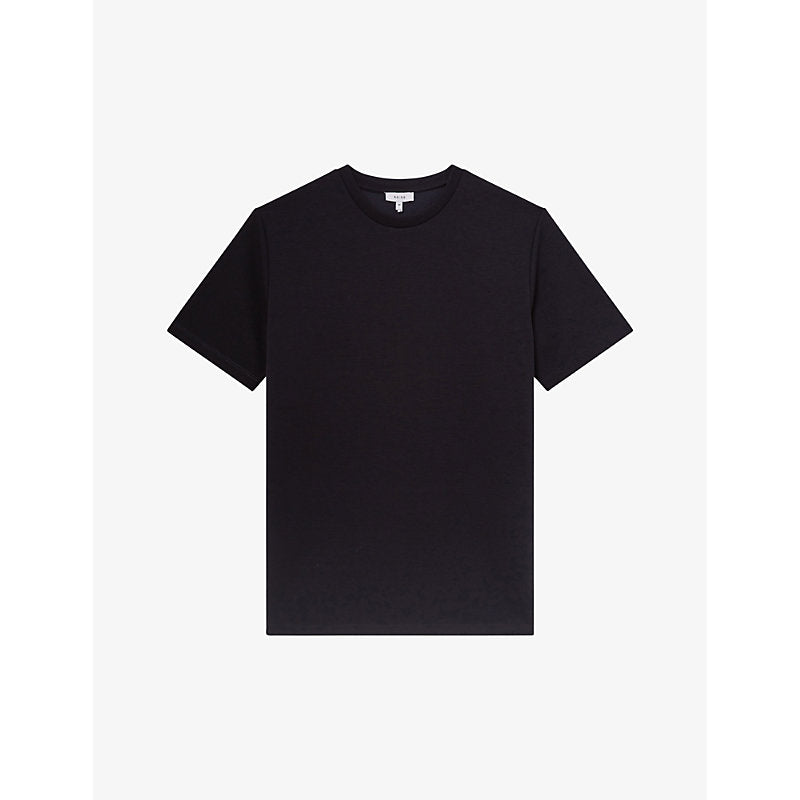  Reiss Bradley stitched-trim stretch woven-blend T-shirt