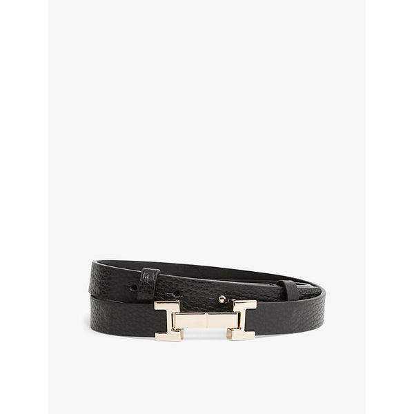  Reiss Hayley hinged-buckle leather belt