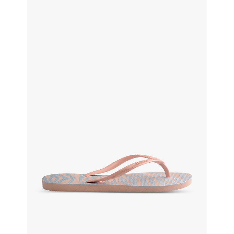 Havaianas Slim zebra-print rubber flip-flops | Havaianas