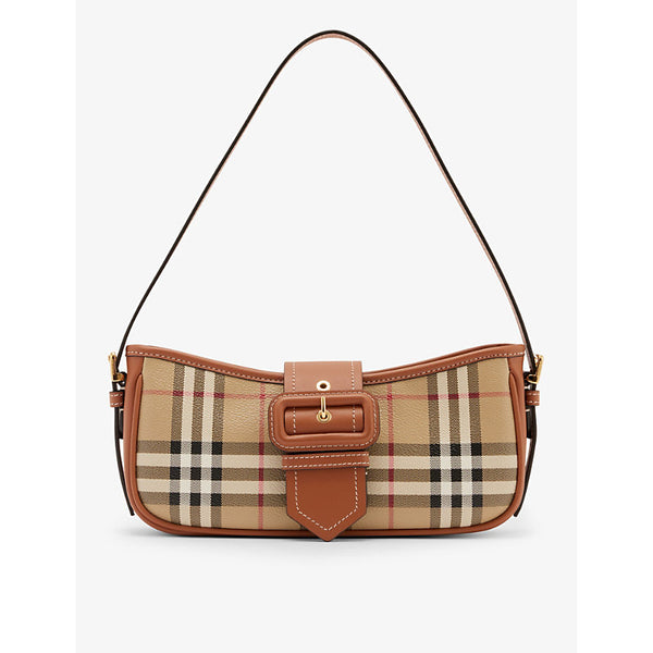 Burberry Check-print faux-leather shoulder bag