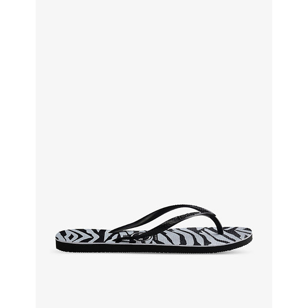  Havaianas Slim zebra-print rubber flip-flops