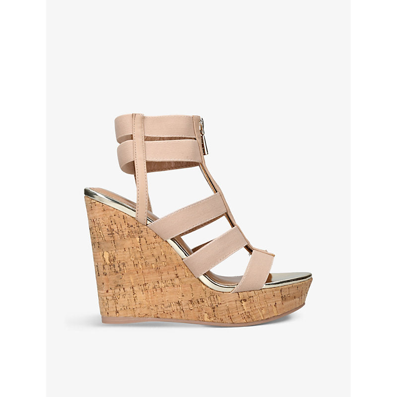 Carvela Kunning elasticated-strap woven wedge sandals