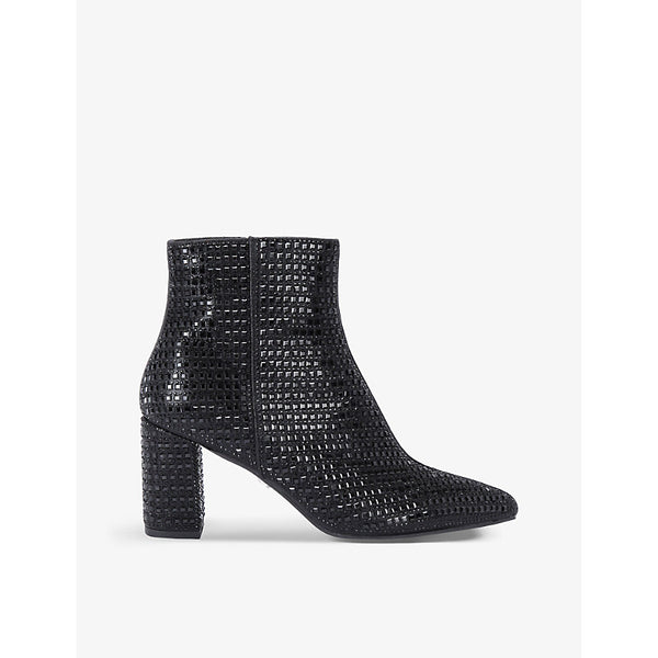 Carvela Kianni stud-embellished woven heeled ankle boots