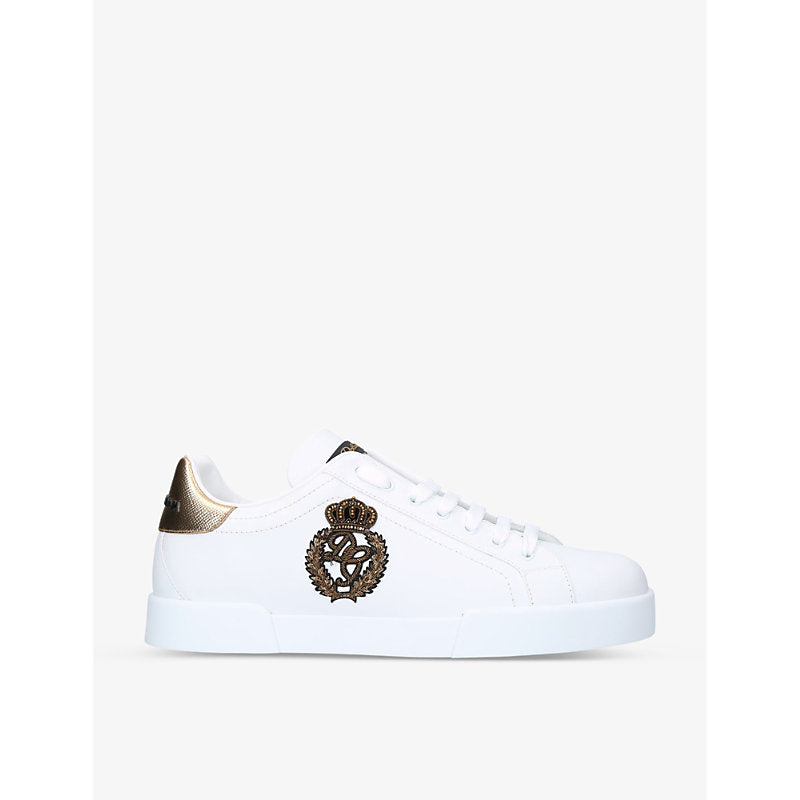 Dolce & Gabbana Portofino logo-embellished leather low-top trainers