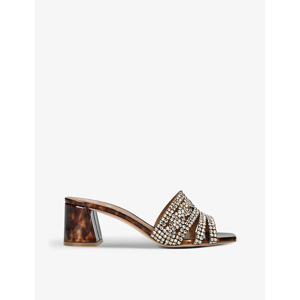 Gina Utah embellished leather heeled sandals | GINA