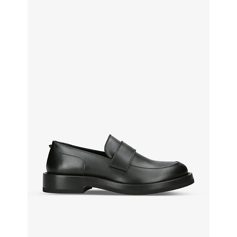  Valentino Garavani Brand-debossed leather loafers